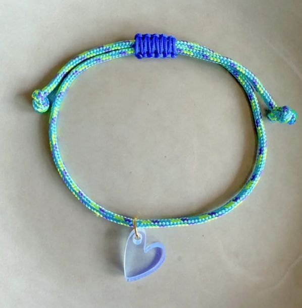 Armband türkis Herz hellblau