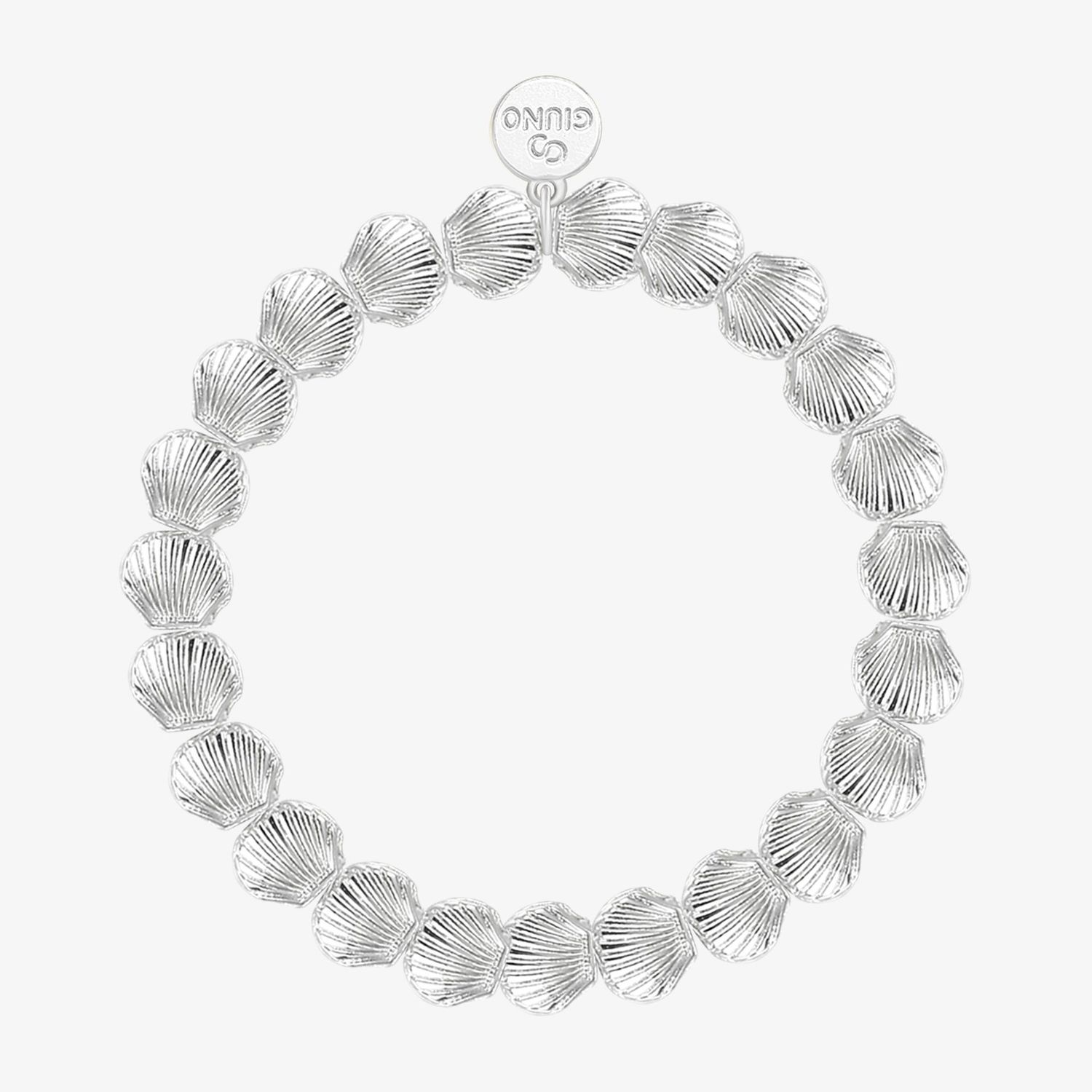 Elastisches Armband Muschel silber