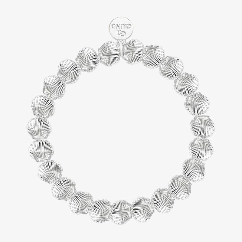 Elastisches Armband Muschel silber