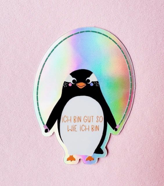 Glitzersticker "Ich bin gut so wie ich bin"