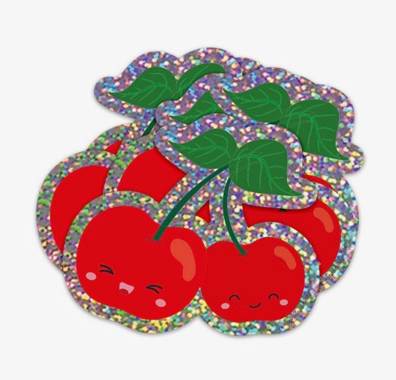 Sticker "Kirsche" Glitzer