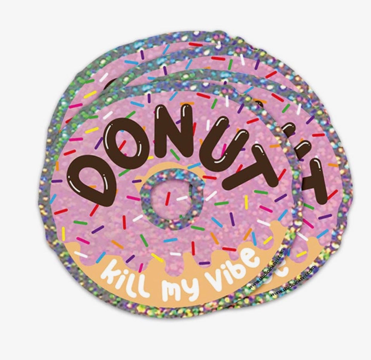 Sticker Sticker "Donut" Glitzer rosa