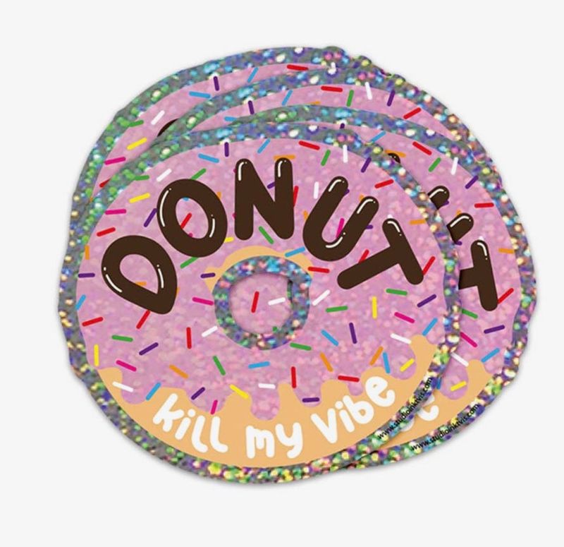 Sticker "Donut" Glitzer rosa