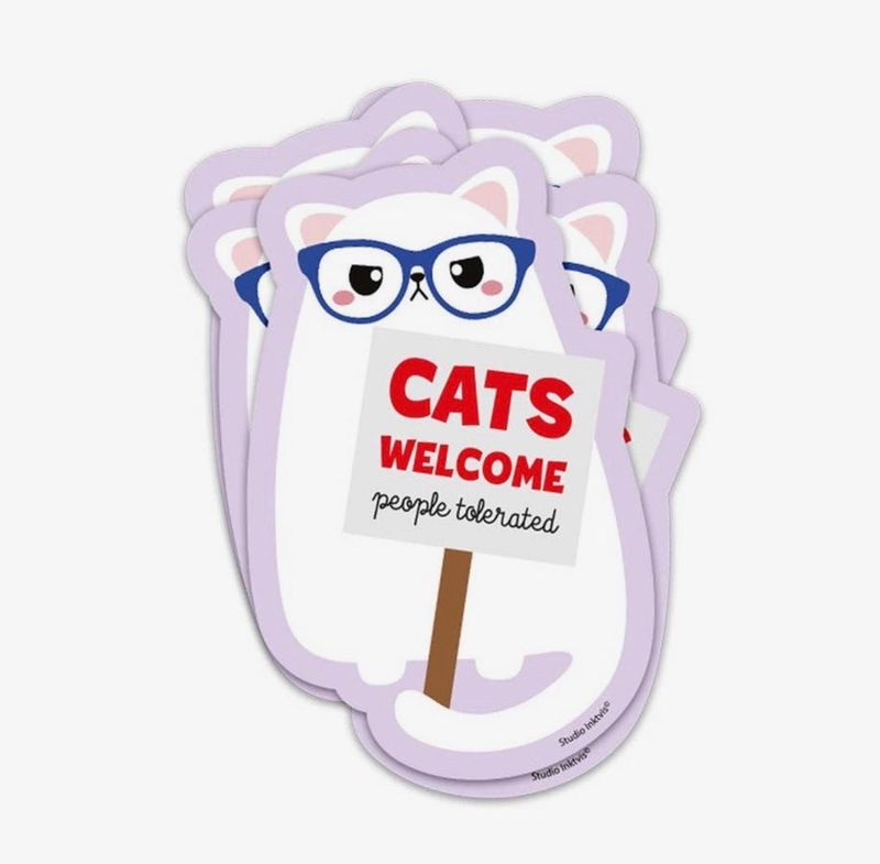 Sticker "Cats welcome..."