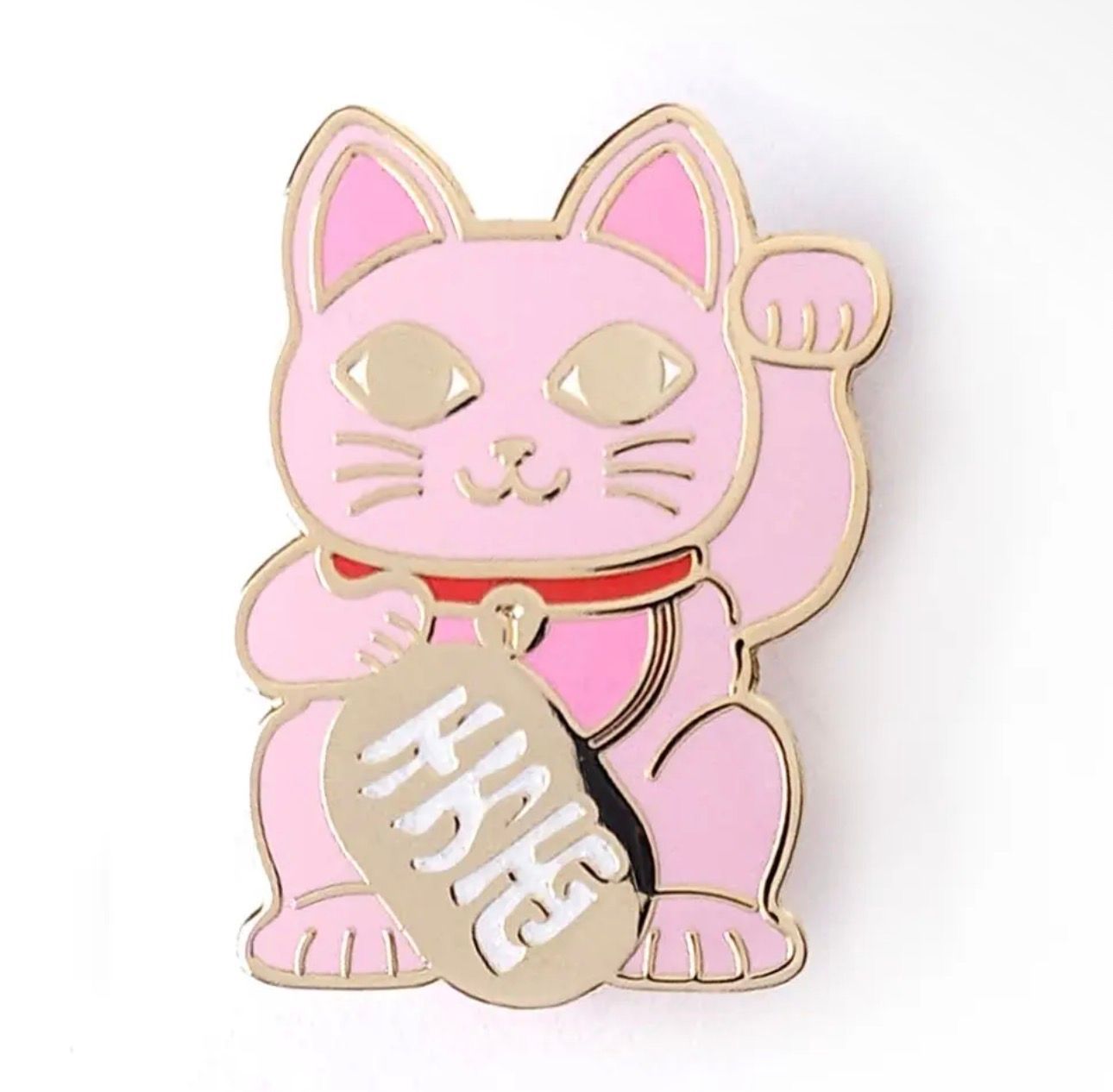 Pin Maneki Neko in Pink Pin Maneki Neko in Pink