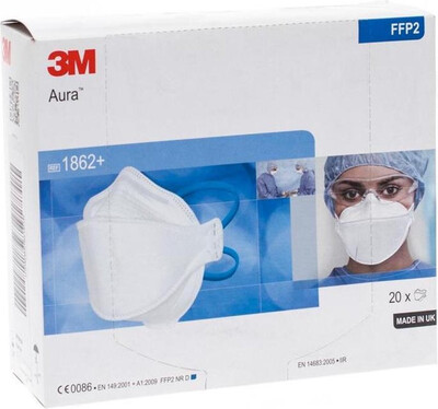 3M™ Aura respiratorisch FFP2 masker
Type IIR EN 14683:2005 classificatie.