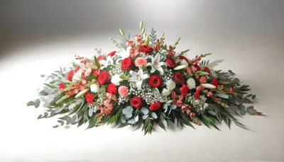 Red and white mourning racket