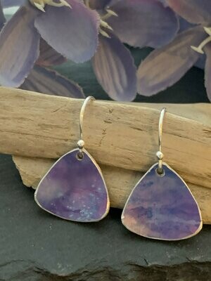 Printed Aluminium earrings - Lilac