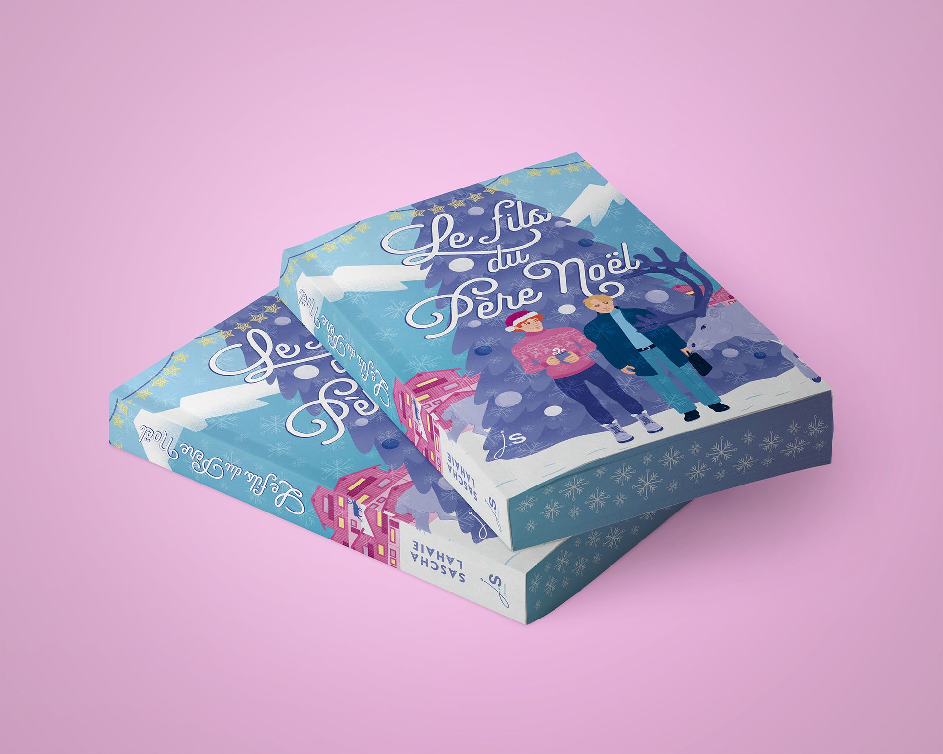 la couverture est dessinée par Margot Pilet, les tons sont bleu violet et rose.