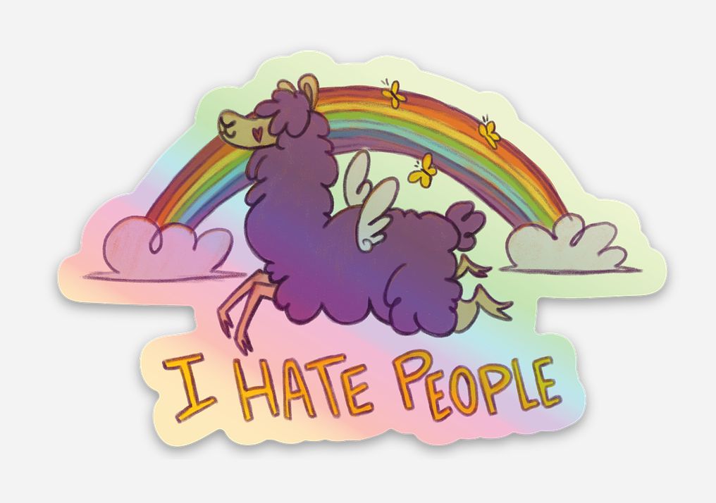 Sticker "I hate people"