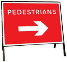Pedestrian Arrow Sign.