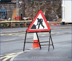 Wen Working Road Sign.