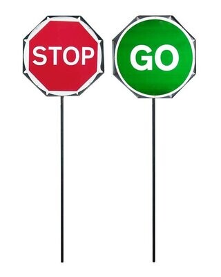 Stop/Go Road Sign.