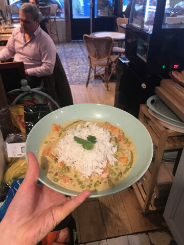 Curry de légumes, riz 