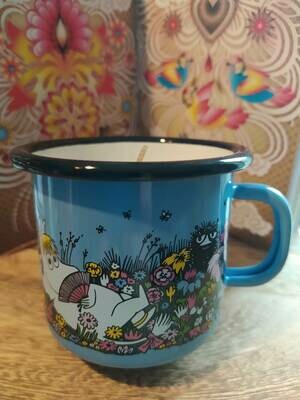 Muurla - Kerze im Henkelbecher - Moomin - Hellblau 250ml