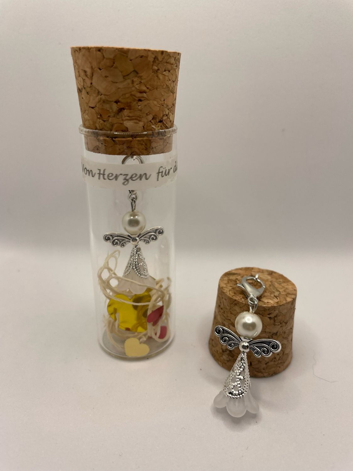 &quot;Kleiner Engel im Glas - dein persönlicher Glücksbringer&quot; SILBER