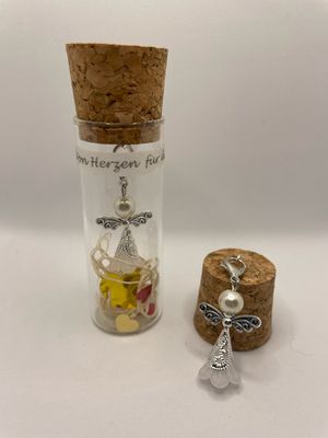 &quot;Kleiner Engel im Glas - dein persönlicher Glücksbringer&quot; SILBER