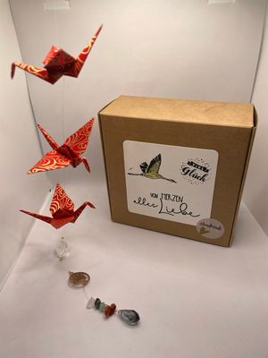 "Kranich Girlande der inneren Balance" - rot