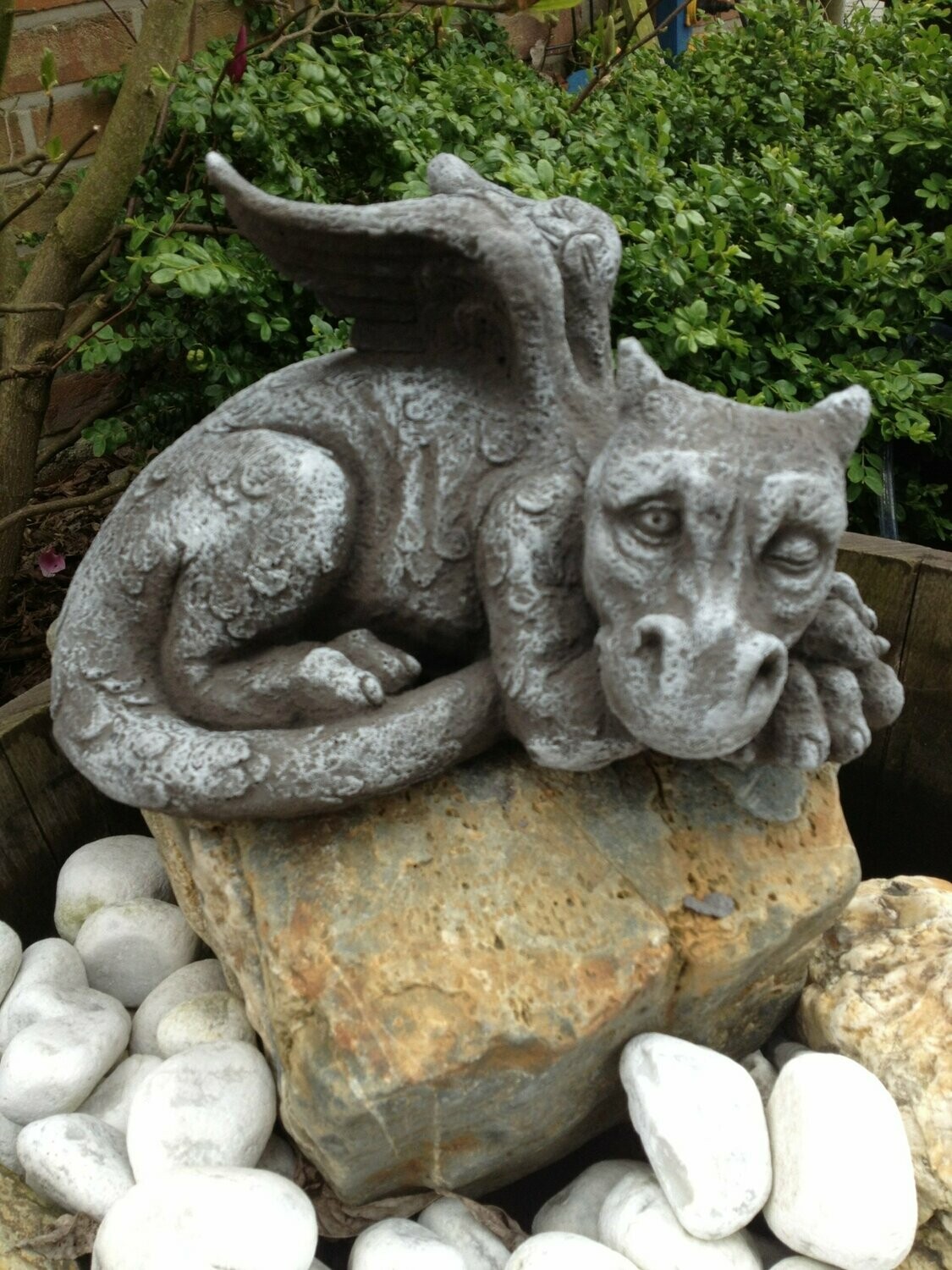 Drachen Figur Steinguss Fantasiefiguren