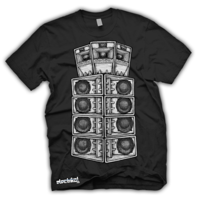Tall Speaker Stack | Black | T-shirt