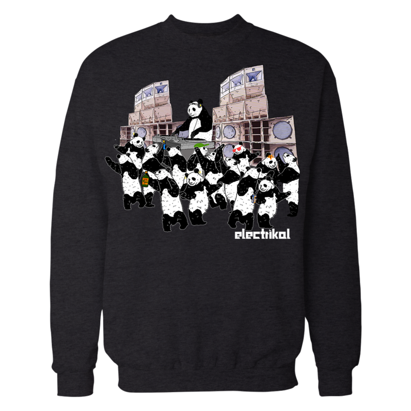 Panda Rave Crew | Black | Crew Jumper