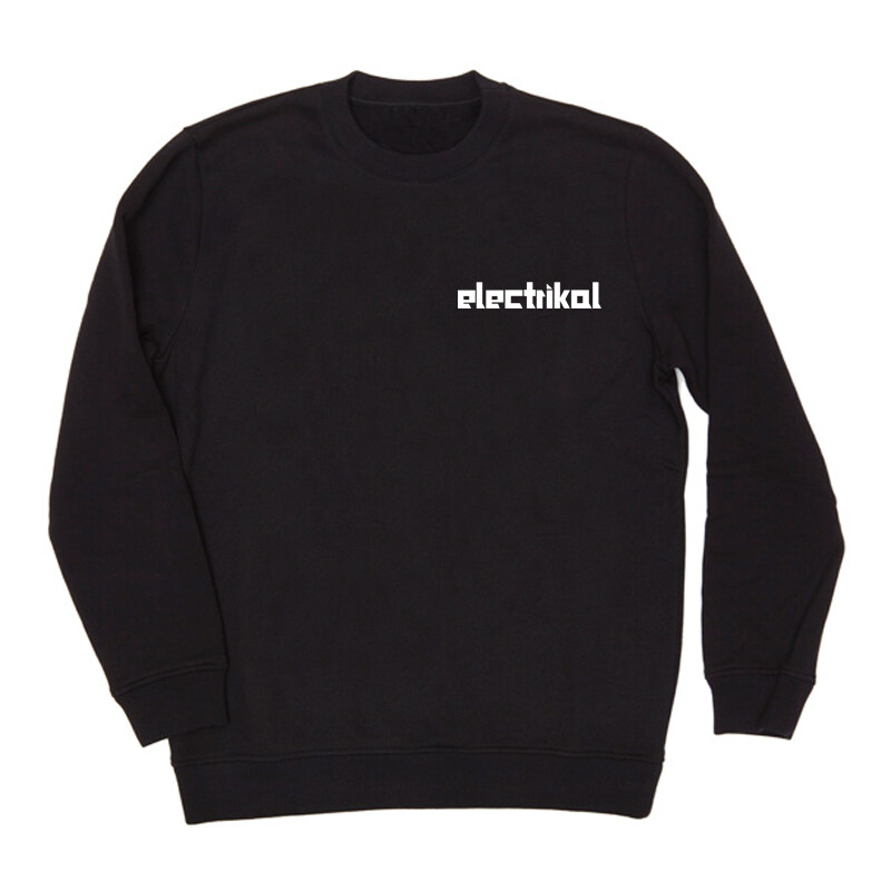 Electrikal Embroidery Basic | Black | Crew Jumper