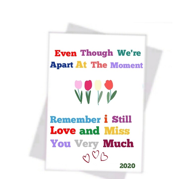 &quot;Miss you Card&quot; lovely quality card