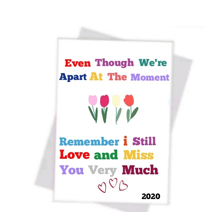 &quot;Miss you Card&quot; lovely quality card