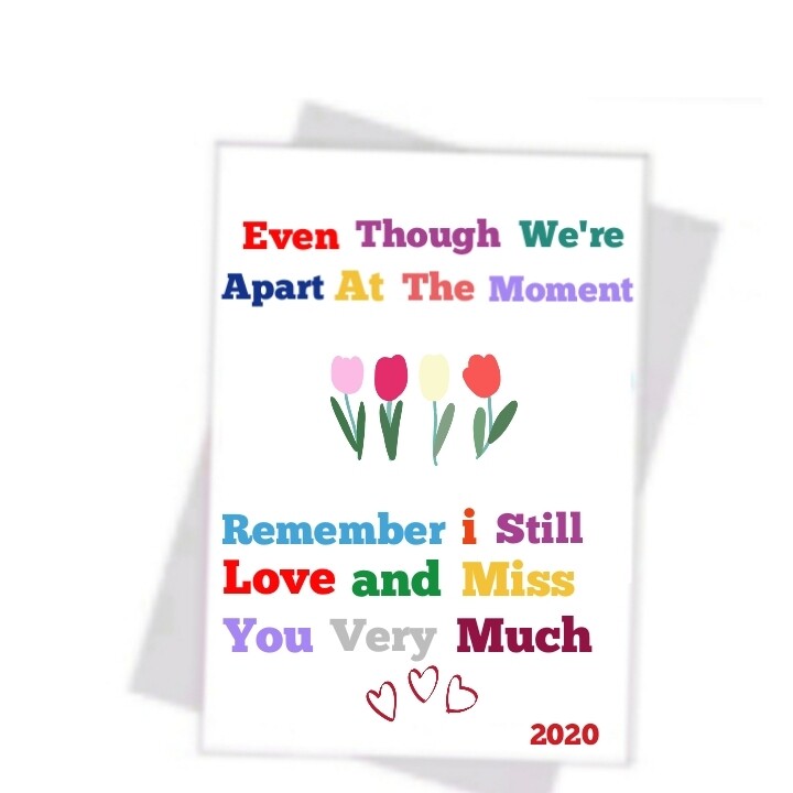 &quot;Miss you Card&quot; lovely quality card
