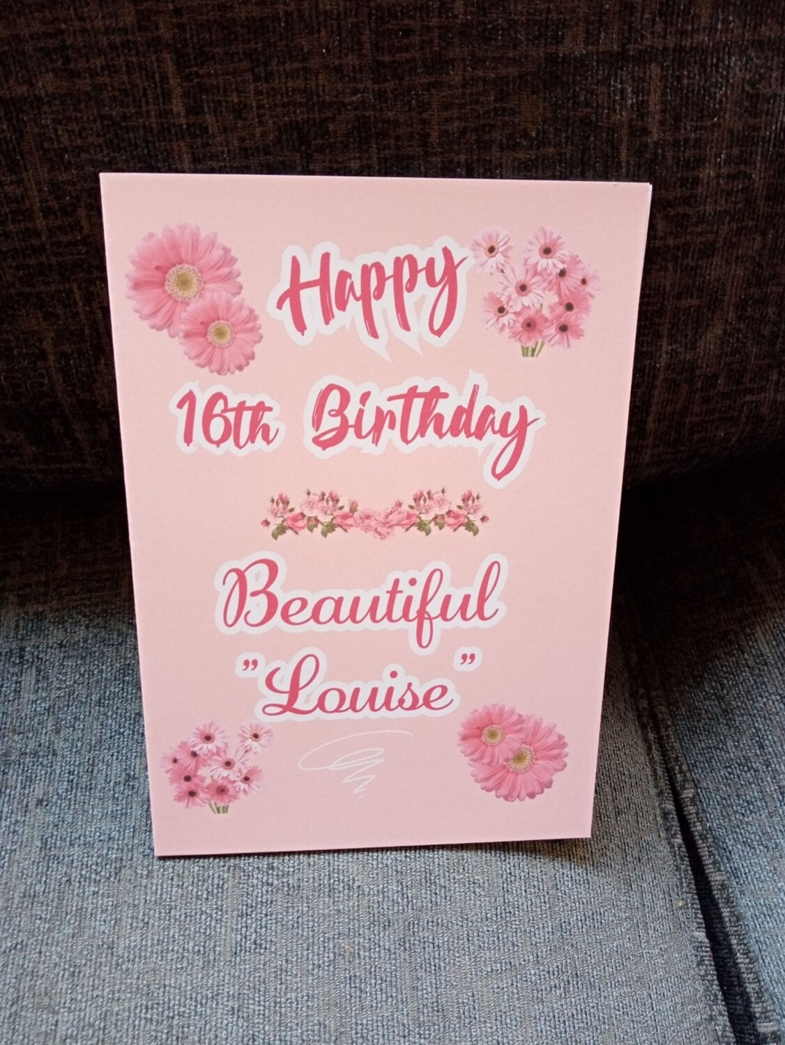 lovely personalized cards for sale, these are made from high quality smooth 300gsm card and high quality print ( Any Name + Any Age) 