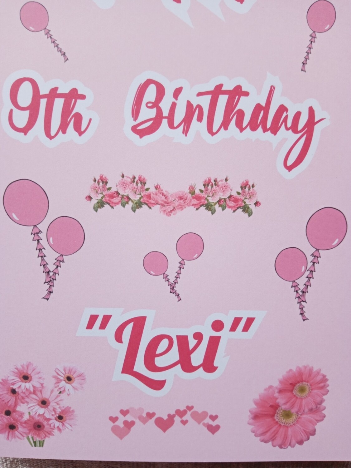lovely personalized cards for sale, these are made from high quality smooth 300gsm card and high quality print ( Any Name + Any Age) 