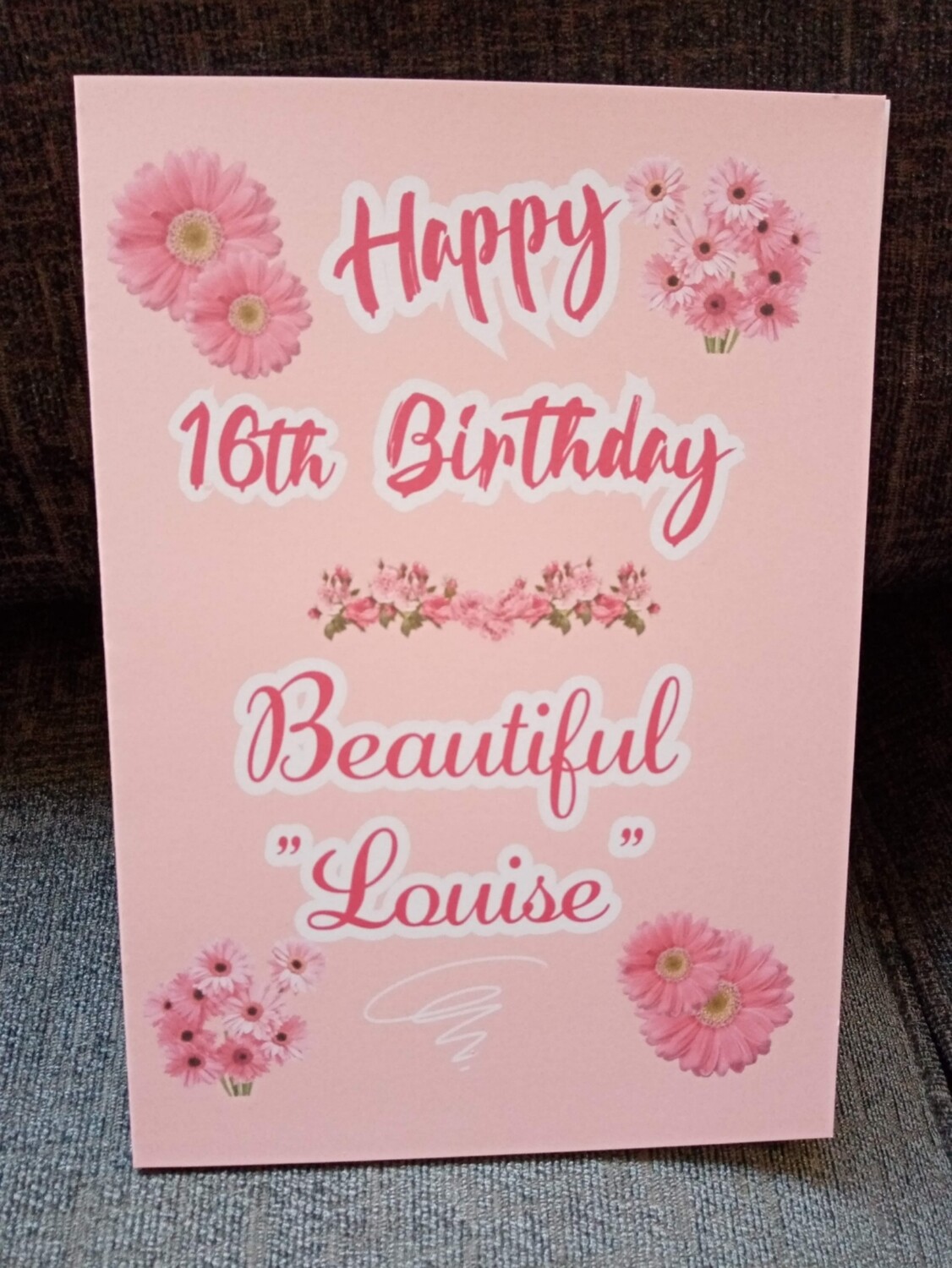 lovely personalized cards for sale, these are made from high quality smooth 300gsm card and high quality print ( Any Name + Any Age) 