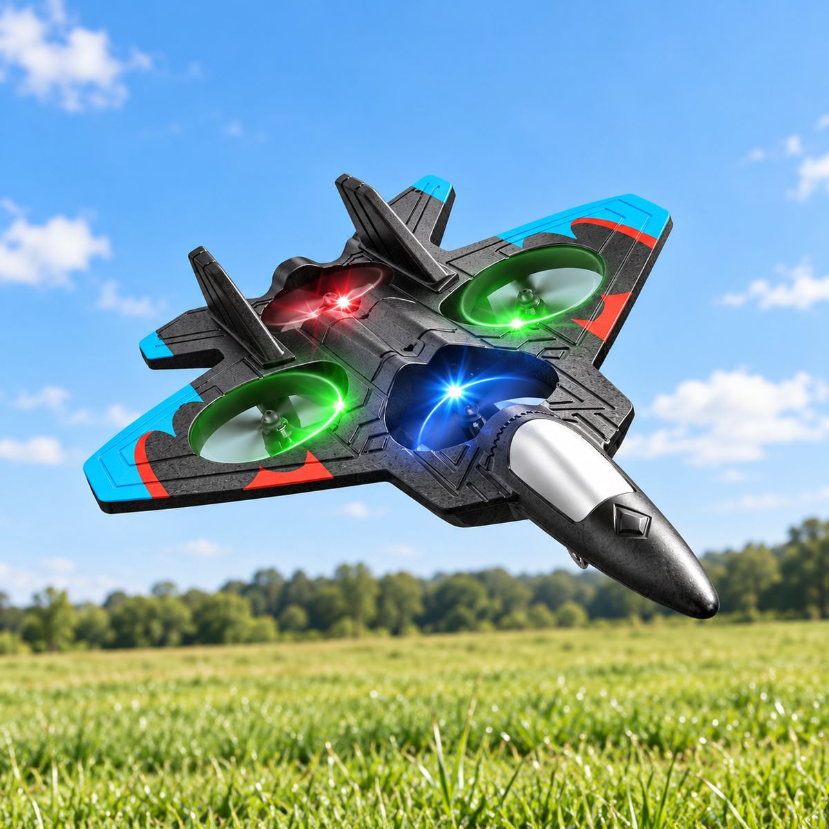 AereoDrone · Avión Drone RC con Luces y Giros 360°