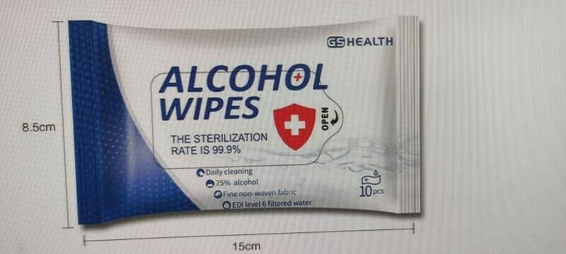 Disinfectant Alcohol Wipes (10ct)