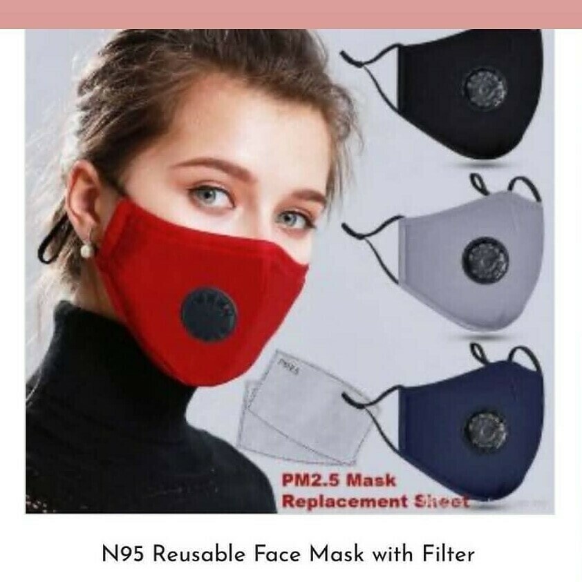 N95 Reusable Face Mask w/ Filter