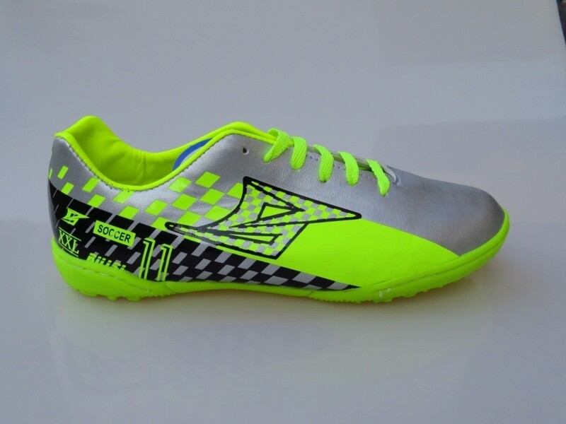 Lote de 18 pares para Fútbol rápido (Turf) Marca Billsi
Color Plata - Verde Neon - Negro