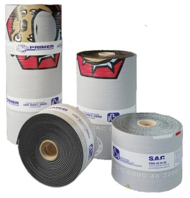 Manta Asfáltica Baldrame Auto-Adesiva ALU/FLEX 3mm BANX45 (4,5m2) Atende NBR Tipo II A