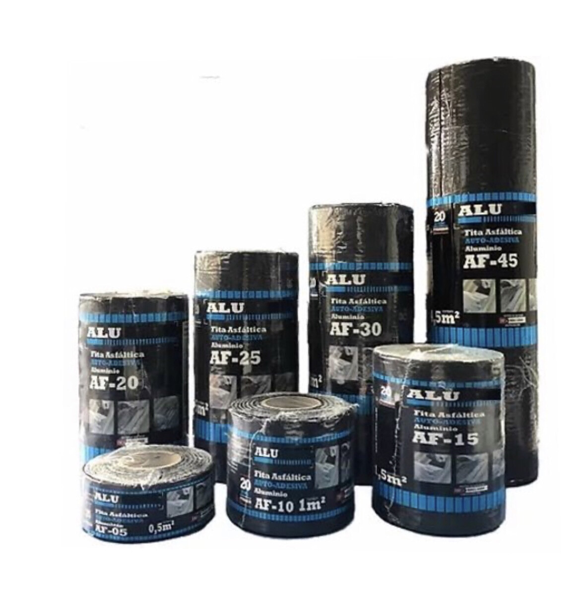 Manta Asfáltica Auto-Adesiva 20cm x 10m x 1mm ALU/FLEX Grafite