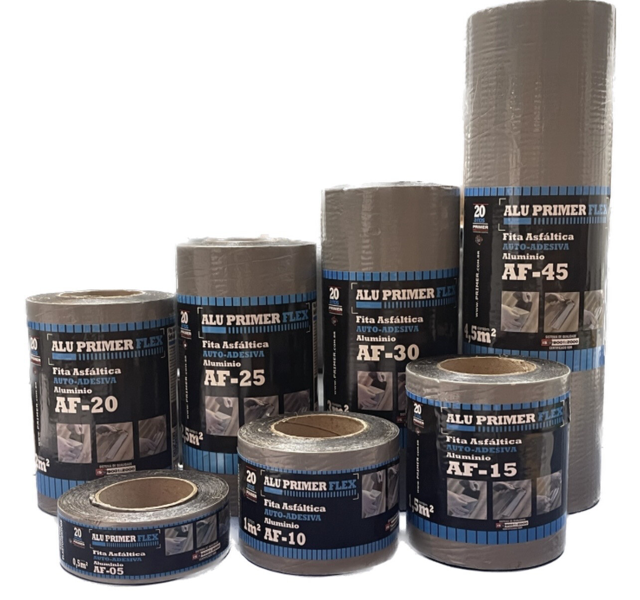 Manta Asfáltica Auto-Adesiva 60cm x 10m x 1mm ALU/FLEX Cinza