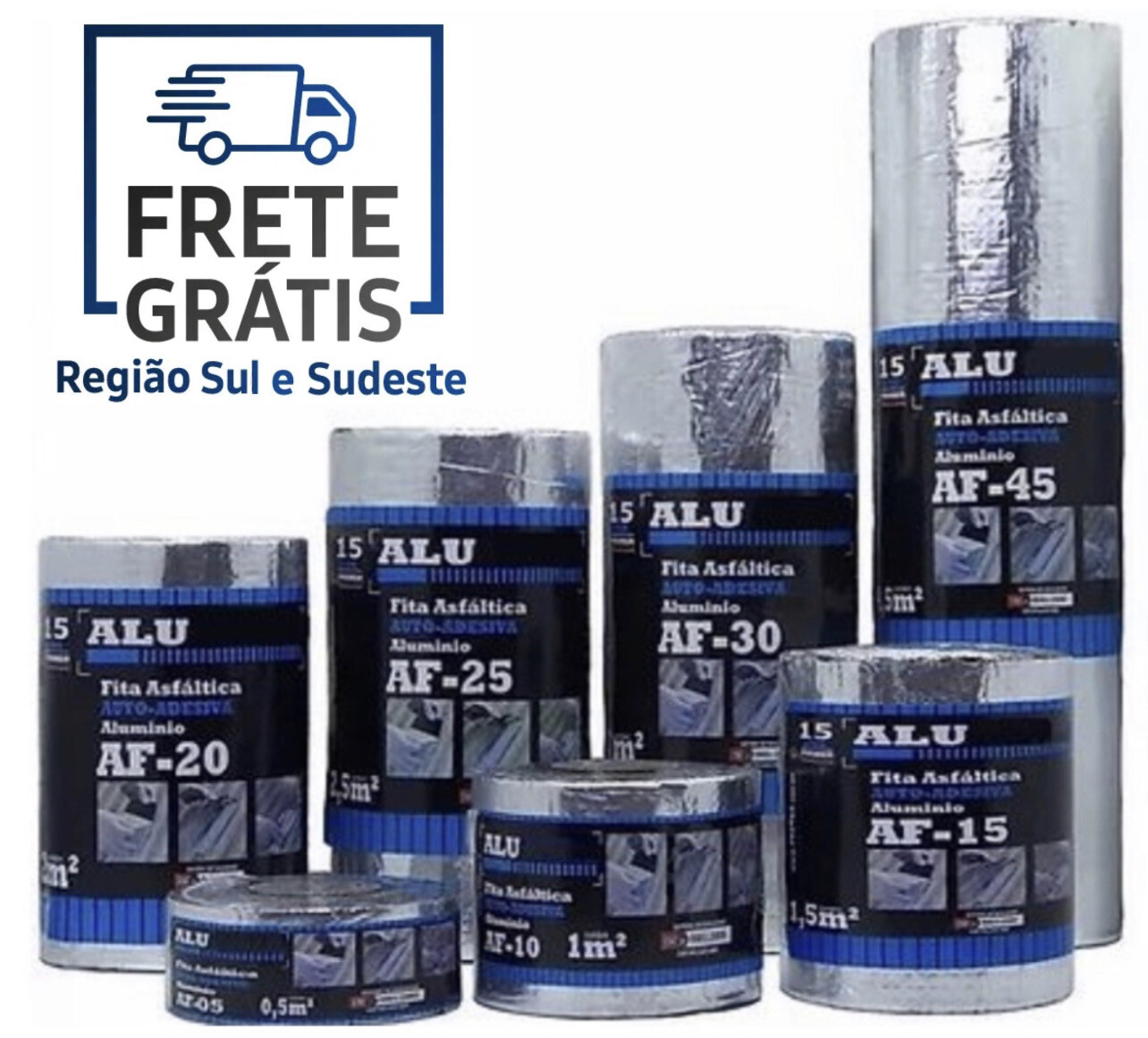 Manta Asfáltica Auto-Adesiva 90cm x 10m x 1mm ALU/FLEX Natural