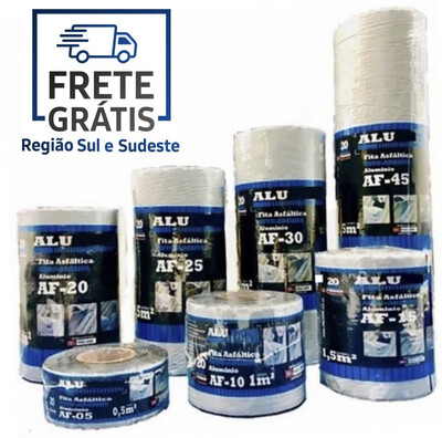 Manta Asfáltica Auto-Adesiva 90cm x 10m x 1mm ALU/FLEX Branco