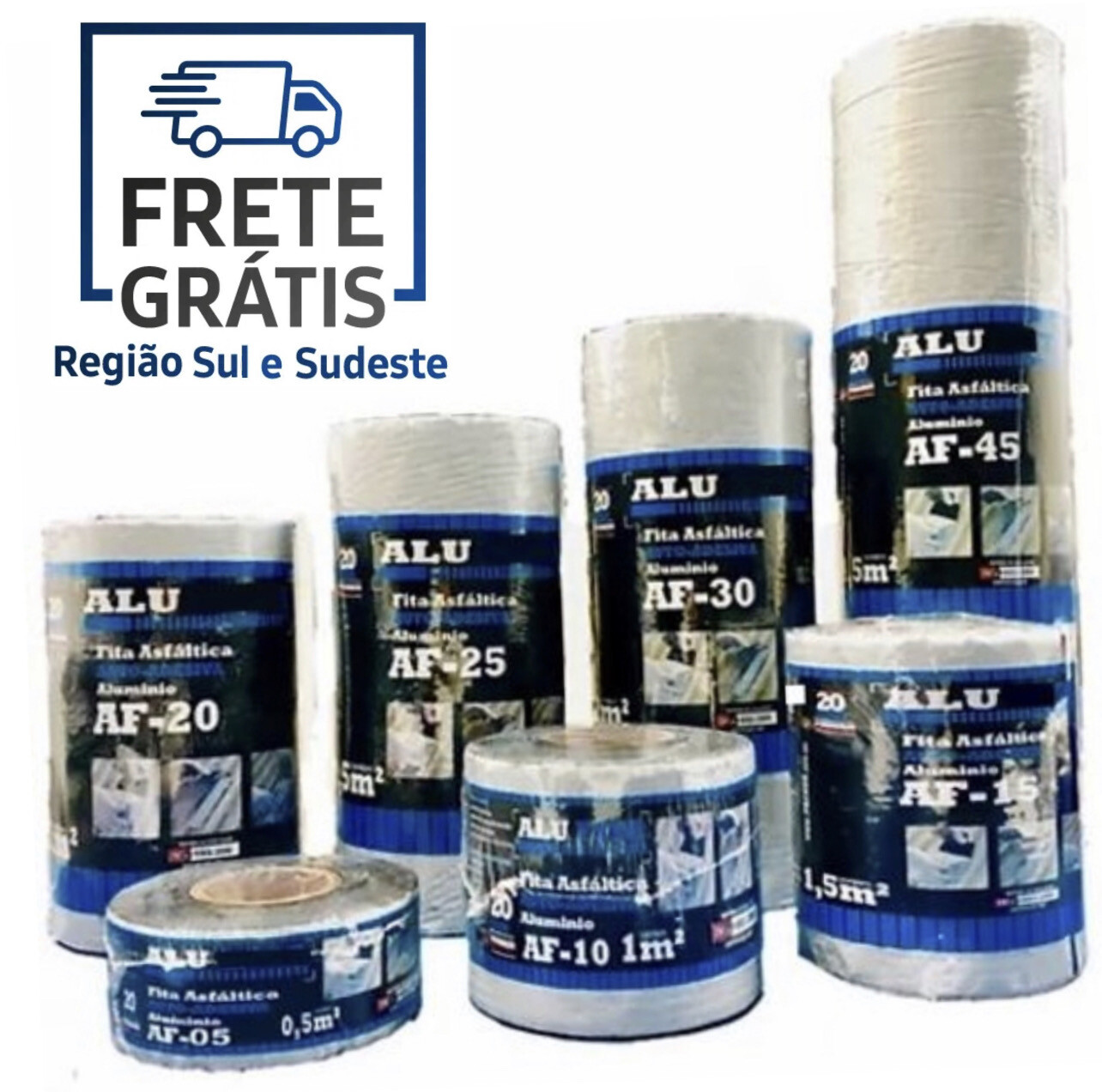 Manta Asfáltica Auto-Adesiva 90cm x 10m x 1mm ALU/FLEX Branco