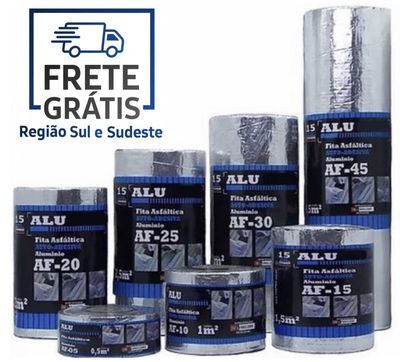 Manta Asfáltica Auto-Adesiva 90cm x 10m x 1mm ALU/FLEX Natural