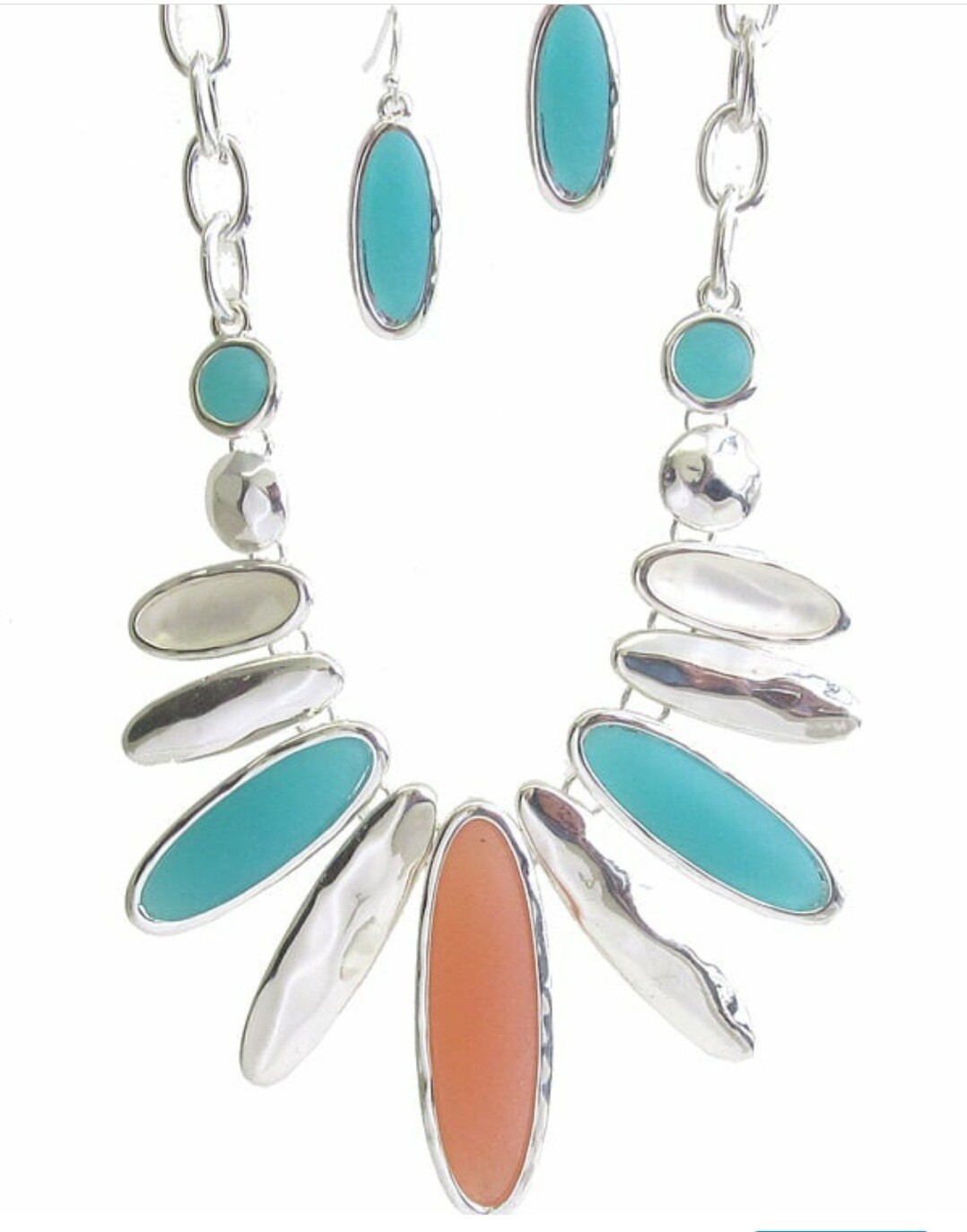 Sea glass bib necklace