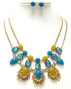 Deco cocktail necklace set