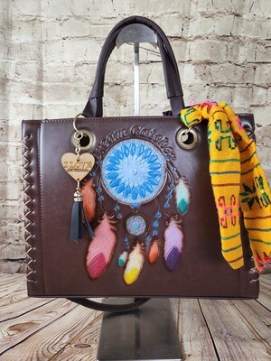 Dreamcatcher large tote bag with crossbody