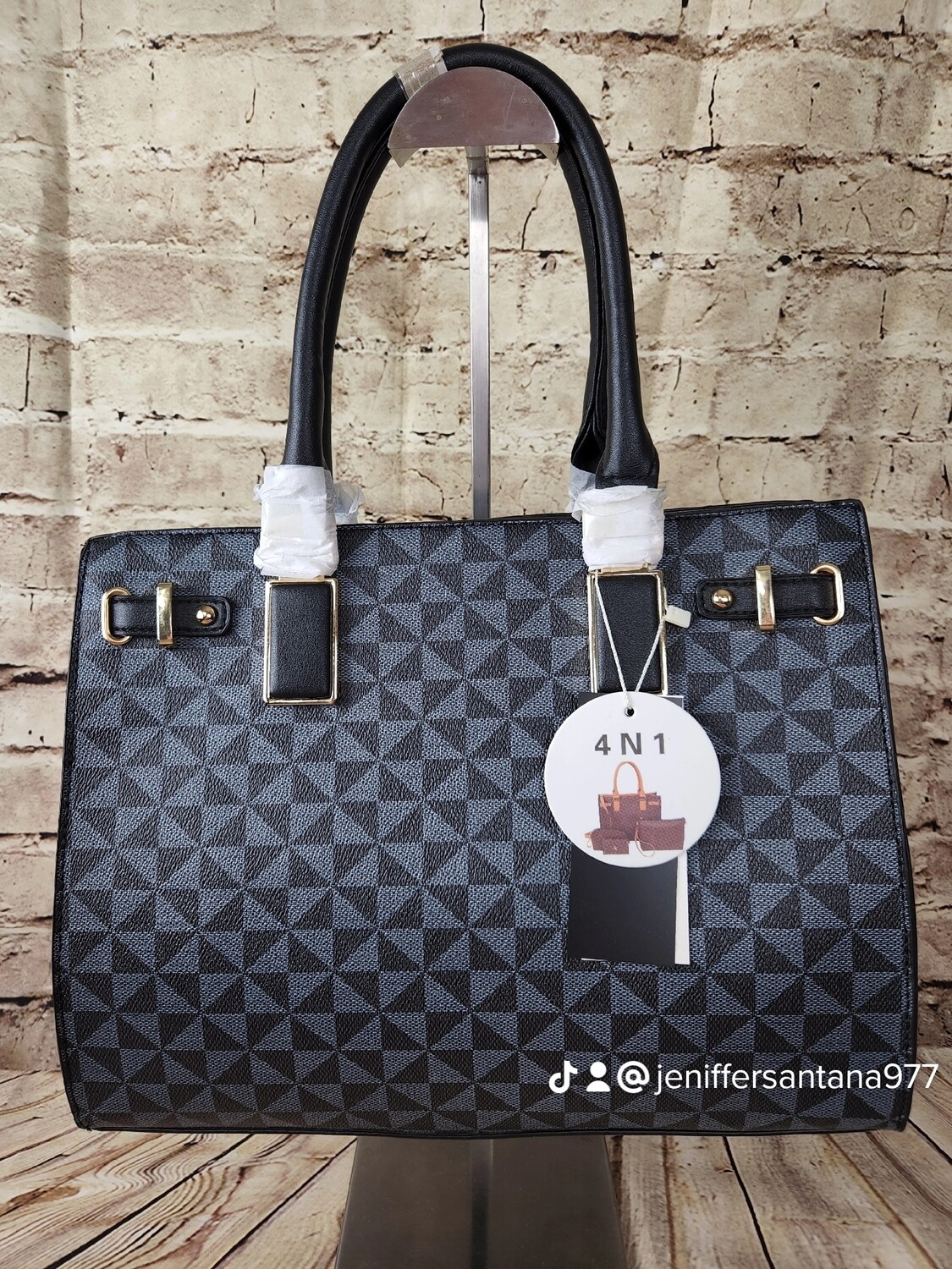 4 in 1 monogrammed tote bag
