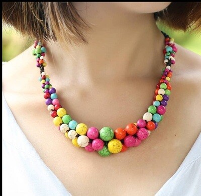 Semi-precious stone necklace