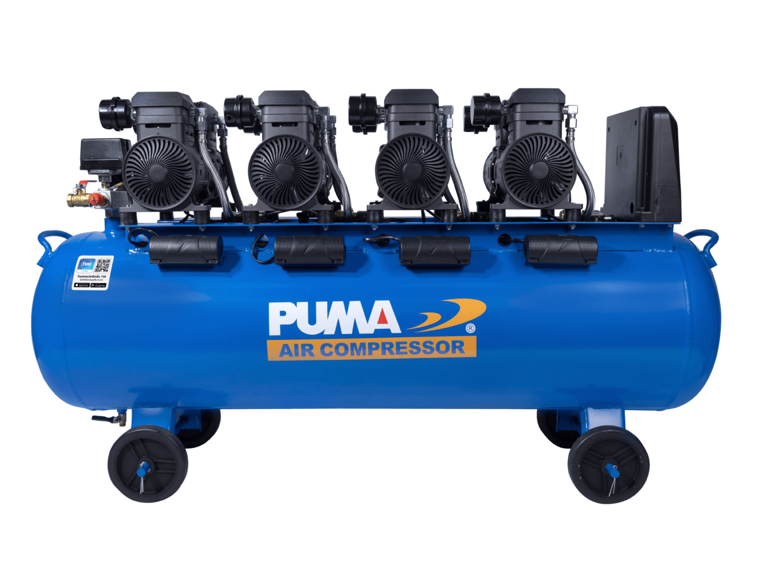 ปั๊มลมไร้น้ำมัน PUMA FORCE-160 1450W.x4 ถัง 160 ลิตร