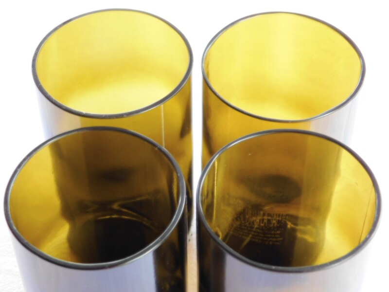 Juego de 4 vasos vino grandes (4 verde ambar) 462ml (16Oz) - ENVÍO GRATIS